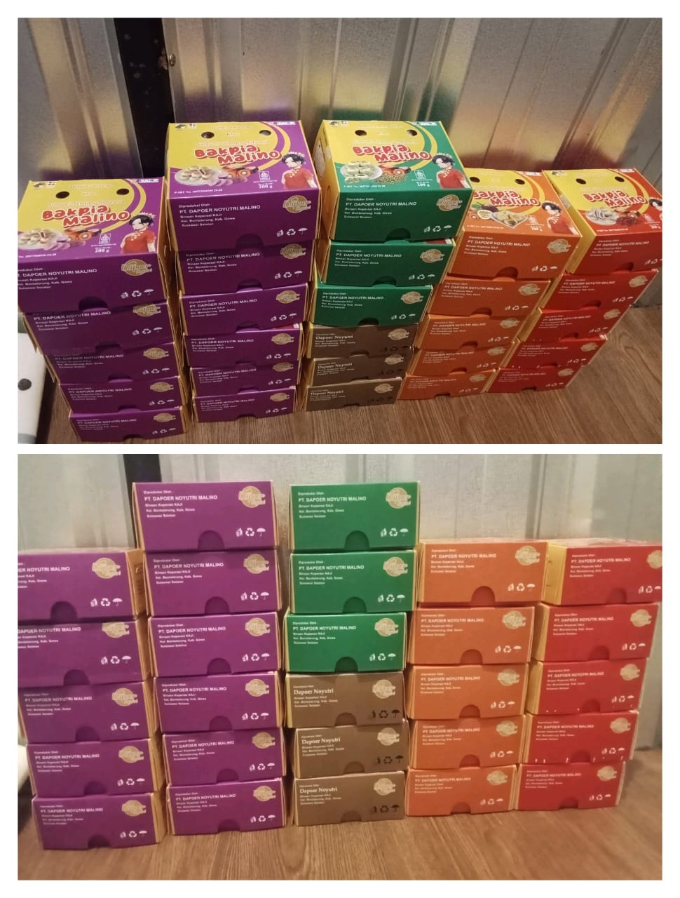 Semua varian Bakpia Malino dalam kemasan oleh-oleh khas Gowa